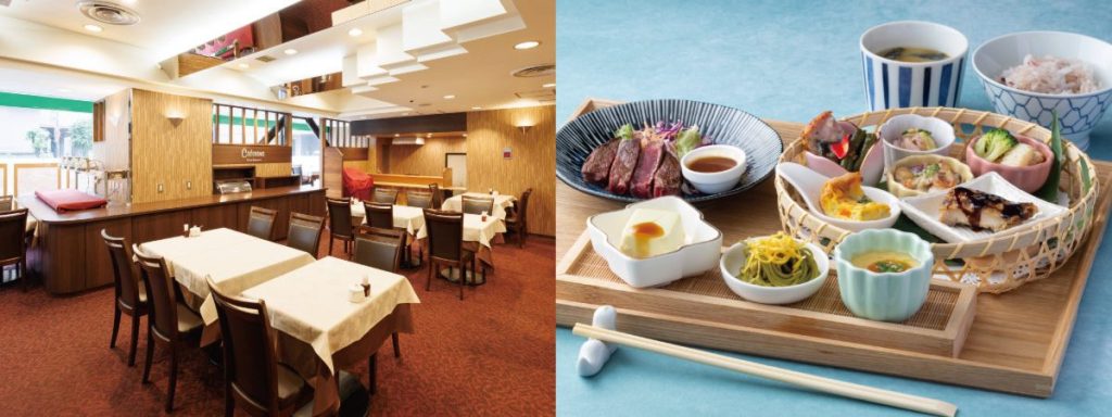レストランカテリーナの室内と領地